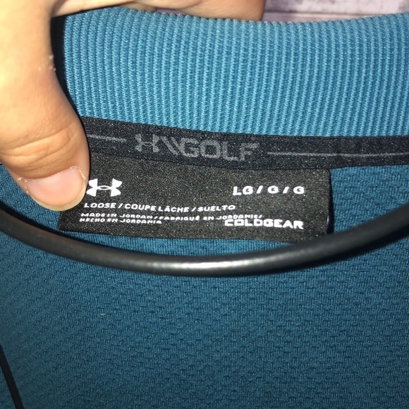 Under Armour Golf Storm Sweater Pullover Size Large cold gear blue sweatshirt​​​ - Picture 3 of 4